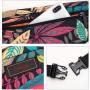 Gelory Sports Outdoor Fashion Colorful Flowers Patterned Nylon Sports Fanny Pack Travel Waist Bag