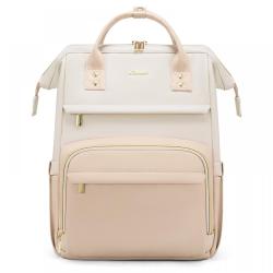 LOVEVOOK 15.6 17 inch Leather Travel Backpacks for Women Nurse College Teacher Work Back pack Ladies Laptop Computer Tote Bags