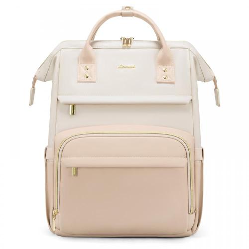 LOVEVOOK 15.6 17 inch Leather Travel Backpacks for Women Nurse College Teacher Work Back pack Ladies Laptop Computer Tote Bags