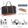 Fashion Realer Canvas Women Overnight Bag Carryon Travel Duffel Tote handbags with Shoe Compartment Toiletry Bag Weekender Bag