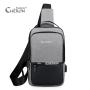 Tiktok Hot Over The Shoulder Square Usb Charger Teen Messenger Crossbody Shoulder Chest Bag With Zipper