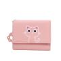 Women PU Leather Short Small Wallet New Fashion Custom Logo Portable Solid Color Simple Ladies Wallets Coin Purse Card Bag