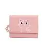 Women PU Leather Short Small Wallet New Fashion Custom Logo Portable Solid Color Simple Ladies Wallets Coin Purse Card Bag