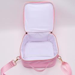 Keymay Back to School Personalized Glitter Varsity Letter Nylon Lunch Tote School Lunch Bag Insulated Cooler Bags Cute Lunch Bag