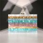 Wholesale fashion party transparent bag stripe acrylic color party bag transparent box clutch bag 2024