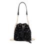 2023 Fashion sequins mini bucket chain ladies hand bags shoulder crossbody bling purse luxury handbags for women