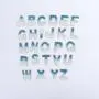 Factory Digital Toothbrush Embroidery Chenille Initial Patches Self Adhesive 26 Alphabets Patch Gradient Single Letter Patches