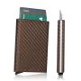 Wholesale Leather Metal Card Holder Rfid  Metal Wallet Aluminum Card Holder Wallet