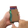 Custom Metal Business Name Card Holder Pop Up Wallet Card Holder Aluminum Card Case