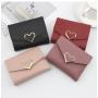New Arrival Mini Heart Hasp Wallets Ladies PU Leather Money Bag Small Wallet Cash Card Holder Students Money Bags 2024