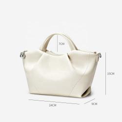 OEM/ODM Vintage Customized Pu Vegan Leather Handbag New Fashion Simple Shoulder Bag with Versatile Texture Crossbody Bag