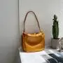 Korean Summer Women New Macaron Color Shoulder Bag Fashion PU Leather Handbag Soft Side Drawstring Pleated Small Square Bag