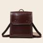 Mochilas Wholesale Vintage Fashion Oil Wax Genuine Leather Briefcase Multi functional Women Leisure Backpack Shoulder Hand Bag