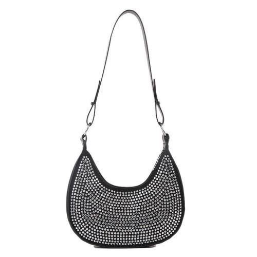 ZR542 Women's Saddle Bag PU Contrasting Color Stitching Fashion Working Portable One Shoulder Female Girl Tote Bag Shopping