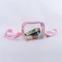 Keymay Hot Sale RTS Football Season Gold Hardware Clear PVC Cellphone Bag Crossbody Women Shoulder Bag Clear Stadium Purse
