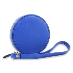 Custom coin purse eco saffiano pu leather mini round coin wallet for girls