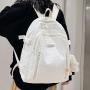 ZF123 Nylon Schoolbag Female Junior High School Students High Value Shoulder Bag Simple Lightweight Waterproof Backpack