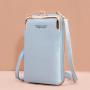 Factory Direct Fashion Ladies Mobile Phone Bag Litchi Solid Color Diagonal Shoulder Wallet Single Strap phone bag for women