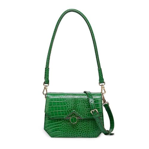 2024 Luxury Genuine Leather Bags Crocodile Design Women's Shoulder Bag With Triangle Button