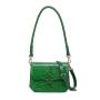 2024 Luxury Genuine Leather Bags Crocodile Design Women's Shoulder Bag With Triangle Button