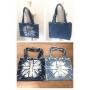 Large Fitness Travel Bag for European and American Men and Women Washed Denim Shoulder Bag Fashionable Mother Bag Style