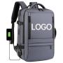Fashion Expandable Back Pack Travel Rucksack Carry on Laptop Backpacks Bag Suitcase for Men Black Waterproof Bag Polyester BSCI