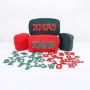 Christmas Red Green Nylon Pouch Embroidery Print Chenille Letter Bag Make Up Pouch Travel Toiletry Set Unisex Nylon Bag Cosmetic