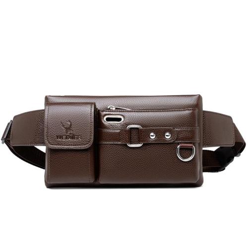 WTB052 Simple Casual Fanny Pack Fashion Waterproof Messenger Bag Large Capacity Men's Crossbody Travel Handbag