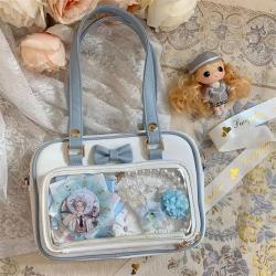 Ita Bag Manufacturer Custom Crossbody Ita Bag Cute Clear Window Pins Display lolita Itabag For Girls
