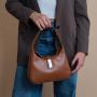 Ladies Fashion Pu Leather Handbags Women Custom Logo Hobo Bags Half Moon Shoulder bag