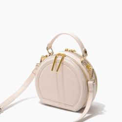 2024 Custom Logo Crocodile Vegan Leather Round Bag Handbag For Women Circle Purse