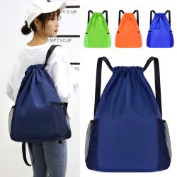 Large Capacity Foldable Eco Friendly Polyester Drawstring Custom Waterproof Sports Drawstring Gym Backpack
