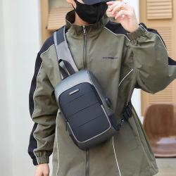 ZWY116 New Casual Lightweight USB Men Chest Bag Wholesale Oxford Waterproof Crossbody Bags Hot Sale Travel Work Shoulder Bag