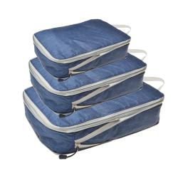 Wholesale Custom 3 pcs Travel Organizer Bag Set Zipper Waterproof Luggage Packing Cubes