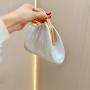 ZWY330 Ladies Fashion Luxury Evening Bag Polyester Rhinestone Party Clutch Bag Wholesale Shell Pleated Shoulder Crossbody Bag