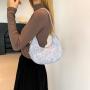 2024 New felt single shoulder underarm bags for women versatile embossed dumpling bag small handbag design ladies tote bag
