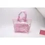 Keymay Factory Custom High Quality Women Summer Waterproof Pvc Clear Travel Bag Transparent Tote Bag Handbags Beach Bag