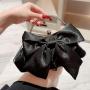 Satin Bowknot Cloth Fashion Women Clutch bag Wedding Bride Temperament Handbag Purse