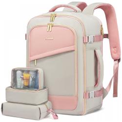 LOVEVOOK Waterproof 40L Flight Approved Travel Backpack with 3 Packing Cubes Large Overnight Weekender laptop Backpack unisex
