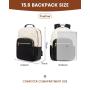 LOVEVOOK 15.6 17 Inch Business Work Laptop Bags Purse with USB Port Waterproof Business College Travel Backpacks for Woman