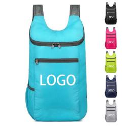 Custom Print Logo Multifunctional Foldable Storage Bag Ultra-light Thin Portable Outdoor Sports Folding Backpack
