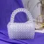 custom resin New Mini Colorful Small Square Handmade Beaded Acrylic bag Fashion Handbag for Women 2024