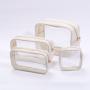 Keymay Stock 5 Colors 4 Size Portable Wash Bag Travel Cute Small Transparent Cosmetic Pouch Clear Pvc Cosmetic Bags Toiletry Bag