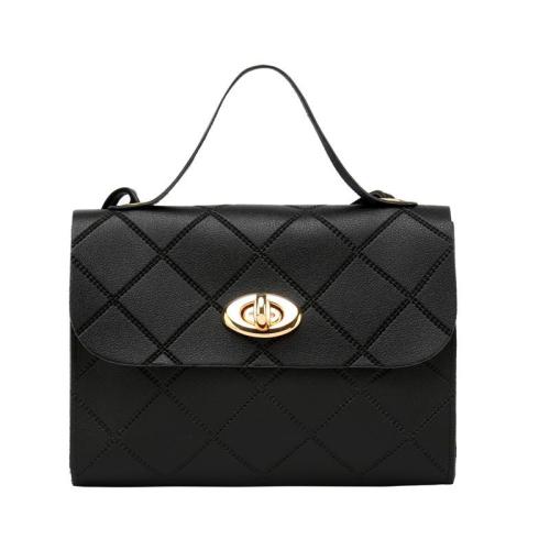 2024 Korean Version Striped Small Square Ladies Handbag Portable Fashion Bag for Women Foreign Trade Wholesale