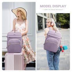 LOVEVOOK Custom 40L Travel Laptop Backpack 17" Personal Item with USB Waterproof Packing Cubes Travel Backpack with shoes bag