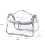 Gelory PVC Transparent Waterproof Large Capacity Wash Pouch Portable Cosmetic Bag Swimming Storage Bag