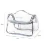 Gelory PVC Transparent Waterproof Large Capacity Wash Pouch Portable Cosmetic Bag Swimming Storage Bag