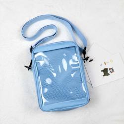 2021 designer crossbody ita bag insert custom clear pvc small ita bag with pin display
