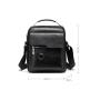 Custom logo factory Pu Leather black Cross business Bag Men's Shoulder Messenger Bag vintage