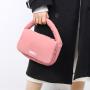 CHANGRONG Custom lightweight soft padded handbag pink nylon puffer bag small